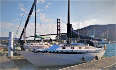 Curated Sailing Experience from the Golden Gate Bridge: Islander 36 Sailboat