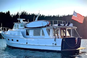 55’ Power Yacht for overnight excursions on Puget Sound!