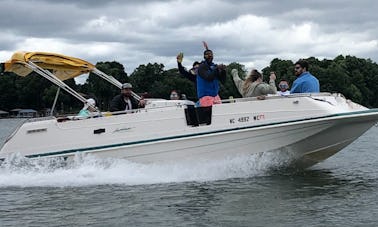 1997 Hurricane 24' Deck boat for rent on Lake Norman