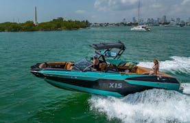 Cruise and Sandbar on Amazing Axis A24 Wakeboat in Miami