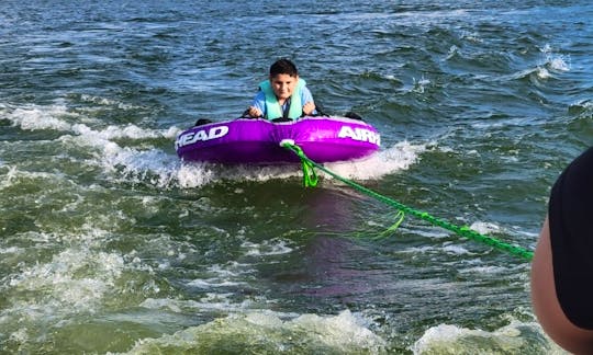 We have tubing and wakeboarding available to add to your day.