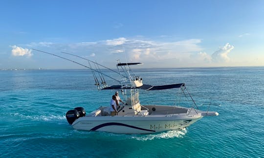Sea Ray 23ft SPEEDBOAT Fishing Experience Mahi Mahi in Cancun