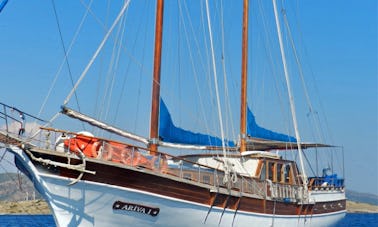Belle goélette à voile pour 12 personnes à Muğla