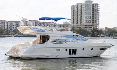 48’ Luxury Azimut Flybridge Motor Yacht Rental in Tampa, Florida