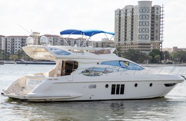 48’ Luxury Azimut Flybridge Motor Yacht Rental in Tampa, Florida