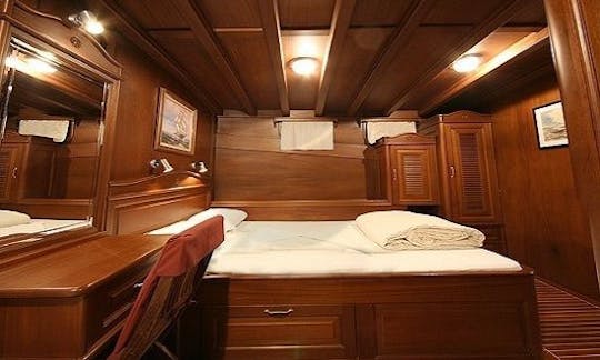 Experience a Crewed Turkish Sailing Gulet 10 Person in Bodrum, Mugla