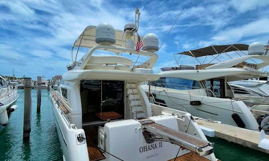 Cruise the heart of South Beach on a 58' Flybridge Uniesse!