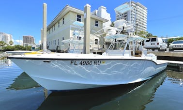 Ocean Master Center de 37 pies pescando con consola en Fort Lauderdale en el barco más rápido