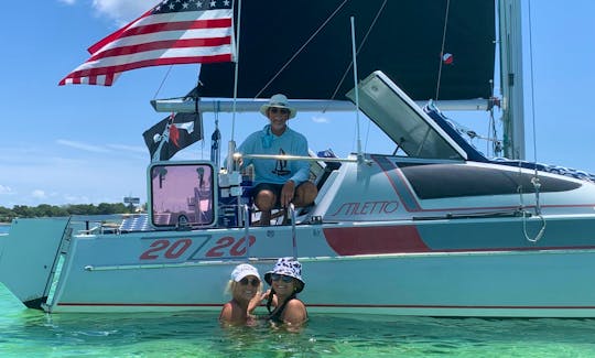 Stiletto 30 Sailing Catamaran for Dolphin Watching, Sunsets, Snorkeling and More in Destin
