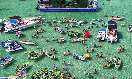 🍾 Barco flutuante de festa de 28 pés 🥳