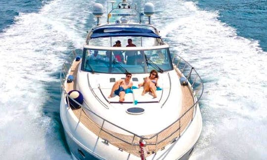 Charter 65' Princess V65 power yacht summer in Skiathos ..