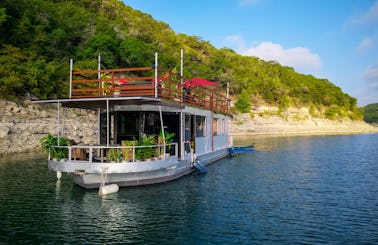 55' Skipperliner Houseboat-Yacht for 45 people at Cypress Creek Arm in a scenic cove next to zipline