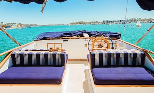 Our flybridge is a great place to listen to music and take in the experience.