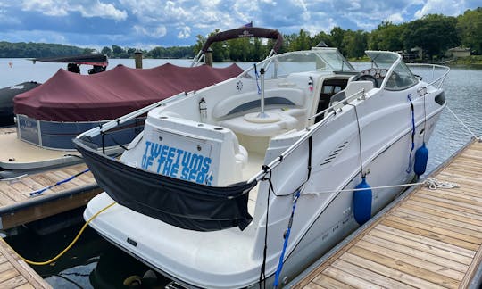 27ft Cabin Cruiser with Towable Raft on Lake Wylie