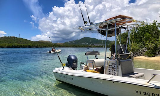 18.5 boat with or without Captain from Compass Point Marina, Red Hook - St. Thomas USVI