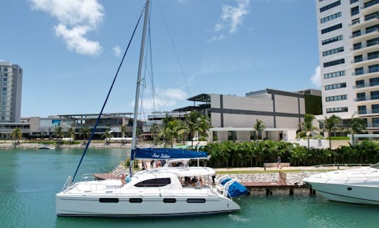 Catamaran à voile LEOPARD de croisière pour 30 personnes de 46 pieds à Cancún, à louer