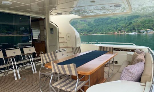 83ft Príncipe Ferretti Power Mega Yacht Rental in Angra dos Reis, Rio de Janeiro