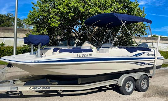 Super comfortable 21ft Hurricane deck boat for up to 10 people at Fort Lauderdale/Hollywood/Haulover
