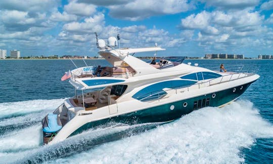 Captained Charter 70' Azimut Motor Yacht in Miami, Florida