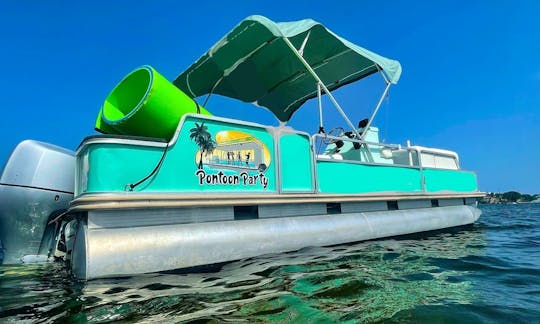 Bimini Girl - Bateau de fête sur ponton privé de 25 pieds - Plaisir aquatique classé 5 étoiles