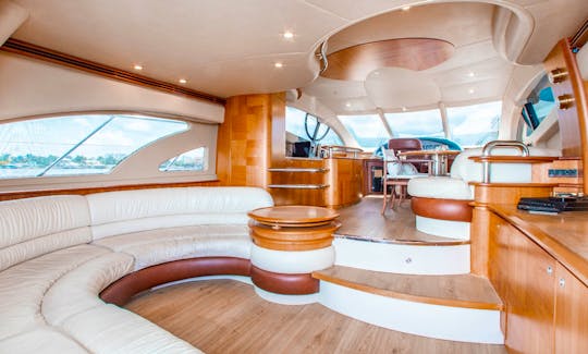 "Thales" 57' Azimut Flybridge Yacht Charter for Daily Trips or Overnight in Miami Beach