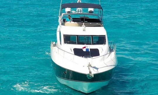 Enjoy Cancun and Isla Mujeres in style on this gorgeous 66 Sunseeker Manhattan up to 18 people