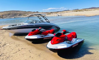 💦TOP RATED OWNER 💦24ft Yamaha AR 240 🍾🍾 party boat 💦 W/captain , JETSKI ALSO AVAILABLE,  💦 Tubing, wakeboarding, sand toys,💦 a day of fun on Lake mead