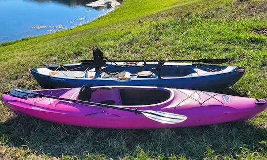 Two Kayaks, 1 Sit On Fishing, 1 Sit In Recreational