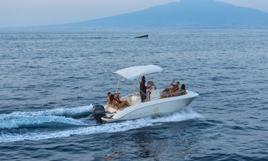 Capri Tour with Skippered Romar Bermuda 570 Boat Rental for 5 People in Sorrento