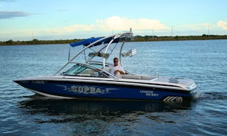 22ft Supra 22 SSV Bowrider in Ruskin, On private wakeboard surf lake