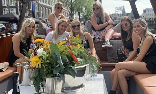 Private boat hire in Amsterdam with captain & bar!