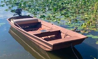 12ft Jon Boat for rent on Lake Mariana