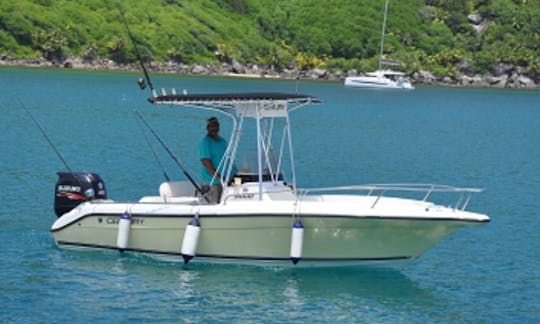 Bateau de pêche Century de 21 pieds pour la location de pêche aux Seychelles