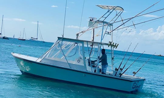 Barco de pesca em Bayahibe, República Dominicana!!