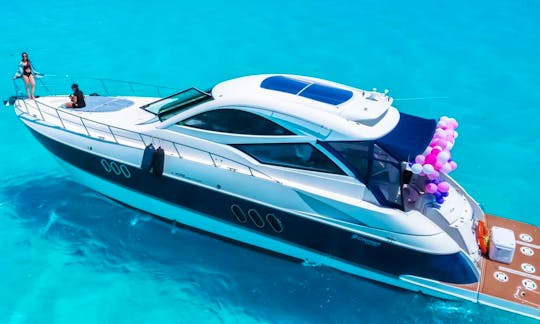 Cruiser Yacht Cupe Sport in Cancún and Isla Mujeres up to 20ppl 6hours min