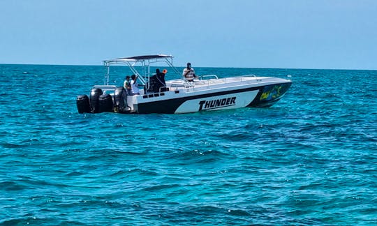 Cruising, Fishing, Site Seeing aboard 55ft Thunder Race Boat in Nassau
