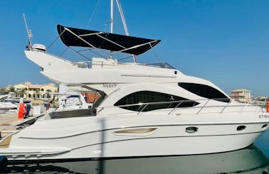 Luxurious Majesty 50 yacht in Dubai for cruising