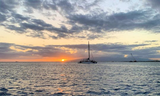 The Best Sunset Cruise!  Beneteau 40 ft also available of the adventures for snorkeling and swimming! Kewalo Basin Honolulu