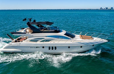 62' LOA 65' Azimut with FREE WATER SLIDE for 6 or 8 hour charters