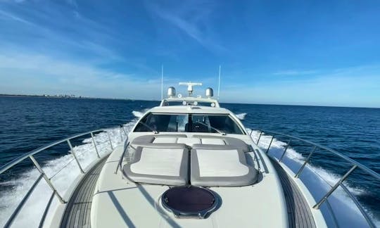 Amazing Azimut 62ft Luxury Yacht Party Boat in Miami Beach, Florida