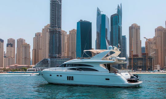 72' Luxury Princess Flybridge Yacht for Charter in Dubai