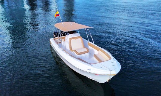 Private and exclusive boat 29FT Mako for all day fun in Cartagena.