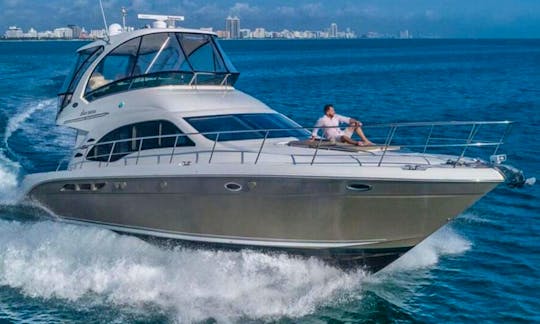 55' Sea Ray Flybridge Motor Yacht for 13 people in Miami, Florida.