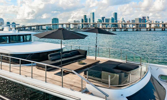 Captained charter on 112' Mega Yacht from Miami to the Bahamas 
