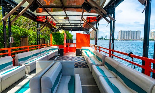 Luxury Party Pontoon Boat in Miami for up to 49 Guests