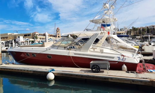 Sport Luxury 43ft Red Yacht for up to 10 persons in Cabo San Lucas 🔥