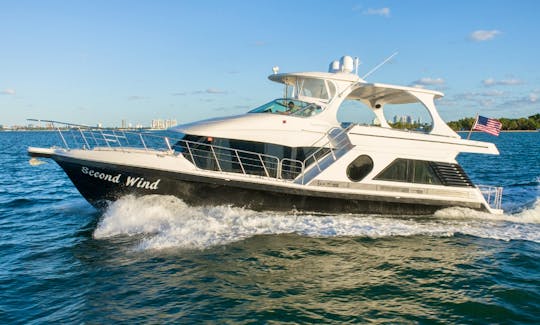 Bluewater Millenium 60ft Luxury Yacht for Charter in Miami Beach!!