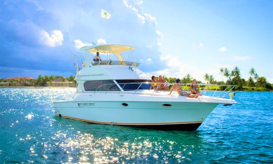 8-Hour Beach Trip in Nassau aboard 45' Silverton Motor Yacht