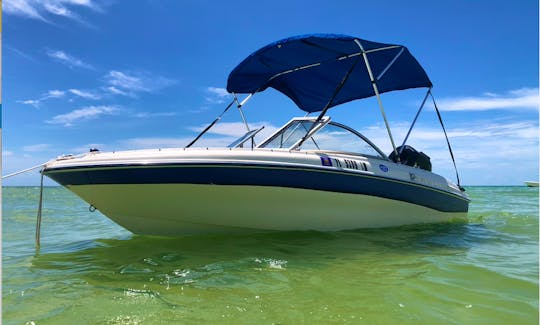 Get ready for fun aboard this 16ft Bayliner for up to 5 people