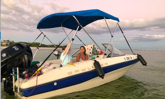 Get ready for fun aboard this 16ft Bayliner for up to 5 people